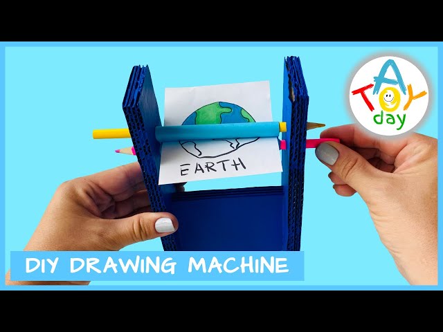 How to make DIY Magic Drawing Machine from cardboard | DIY Color Machine for kids | Funny Draw Tool