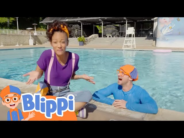 Blippi's Pool Day Fun | Life at Sea | Kids Ocean Learning | Toddler Show