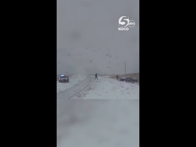 Snowfall causes issues for drivers in Oklahoma