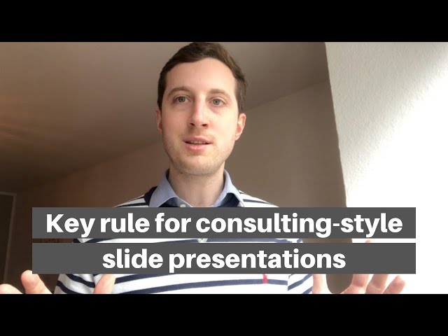 IMPROVE YOUR MANAGEMENT PRESENTATIONS - Every slide speaks for itself (key principle for slides)