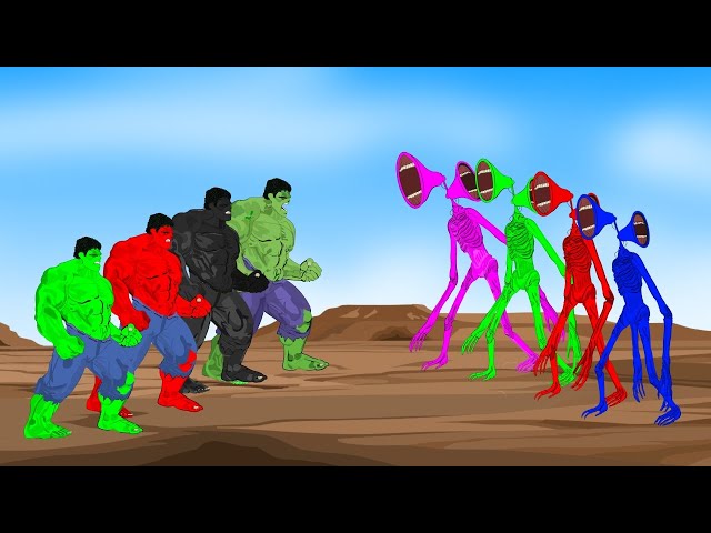 Color Team Hulk vs Color Team Siren Head [HD]