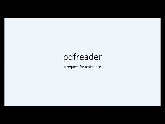 Lightning Talk: PDF Reader