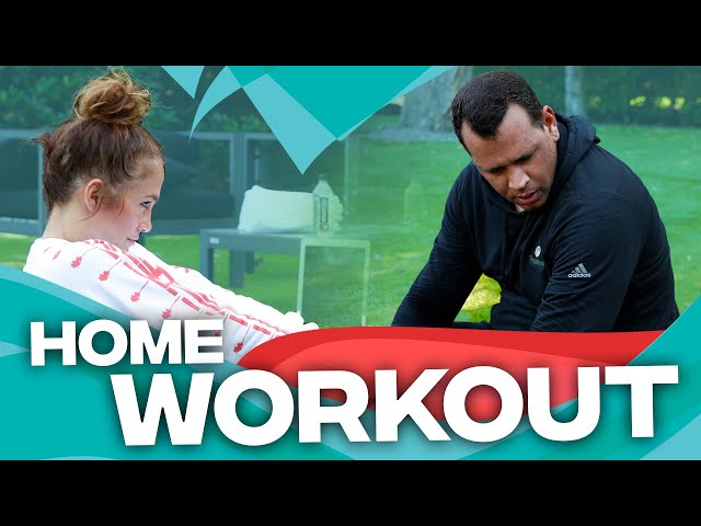 AT HOME WORKOUT WITH JENNIFER AND THE KIDS | WORKOUT W/AROD