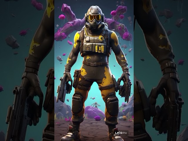 What a Fortnite character would look like if they wore a Biohazard suit