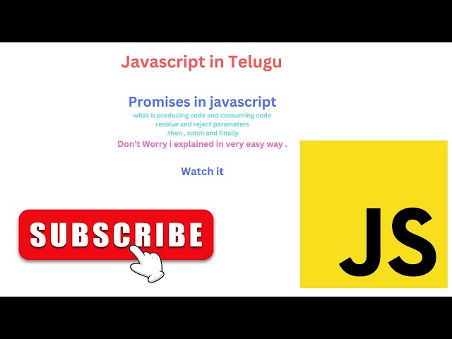 Promises in Javascript|Asyncronous in javascript|javascript in Telugu|js for begineers|javascript
