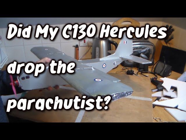 I Design and Scratch Build a 'C130 Transporter' to make a parachute drop.  Did it work?