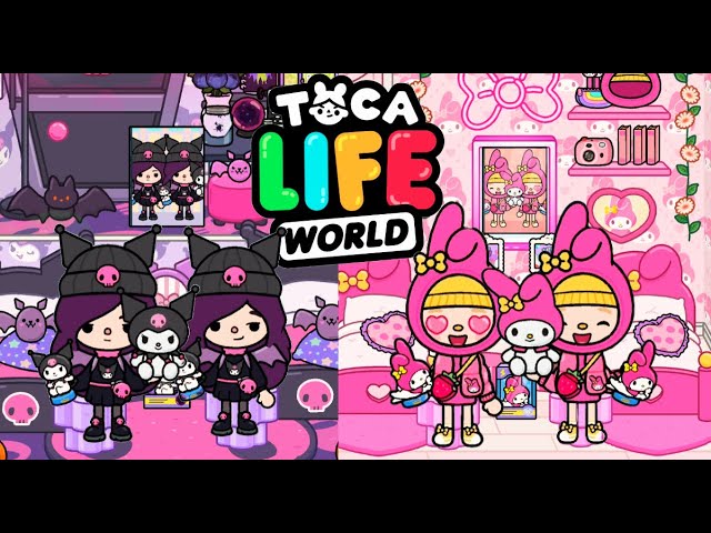 Twin KUROMI and Twin MY MELODY | Toca Life With Vienne | Toca Life World