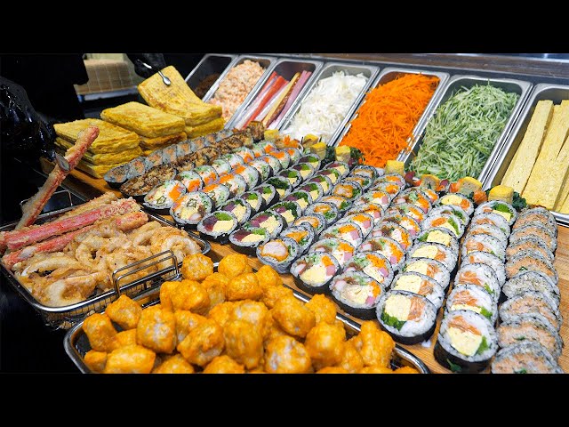 600 customers visit every day?! Japanese giant sushi roll, Futomaki - Korean street food