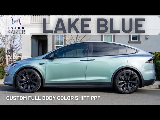 Tesla Model X - Ivios Kaizer Aurora Lake Blue - Color Shift PPF