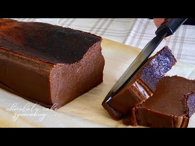 【材料3つ・オーブンなし】濃厚チョコレートケーキ作り方！生クリームなしで作れます。