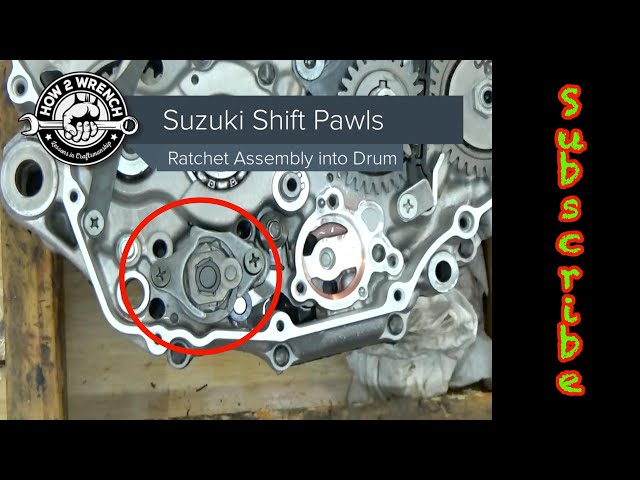 Suzuki Shift Cam Pawls Detent Star assembly and installation. Demo: DRZ400SM