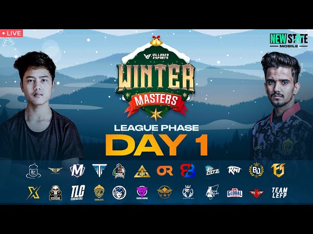 Villager Esports Winter Masters 2023 - LEAGUE PHASE ~ DAY 1 | NEW STATE MOBILE