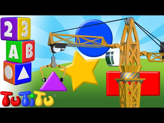 🟢🟦Fun Toddler Shapes Learning with TuTiTu Crane toy 🔶🟨TuTiTu Preschool and songs🎵