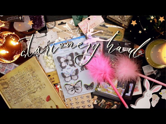 stationery haul 🦋 notebooks, cute pens, stickers & more