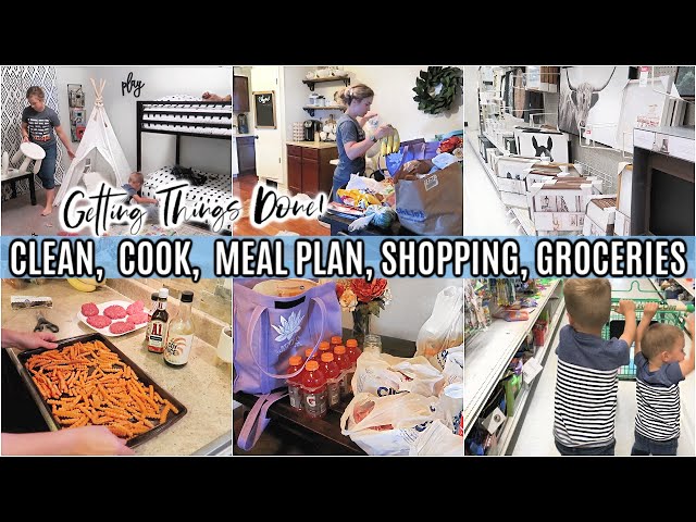 GETTING THINGS DONE! // CLEAN WITH ME, MEAL PLANNING, SHOPPING, COOKING, GROCERY HAUL & MORE!