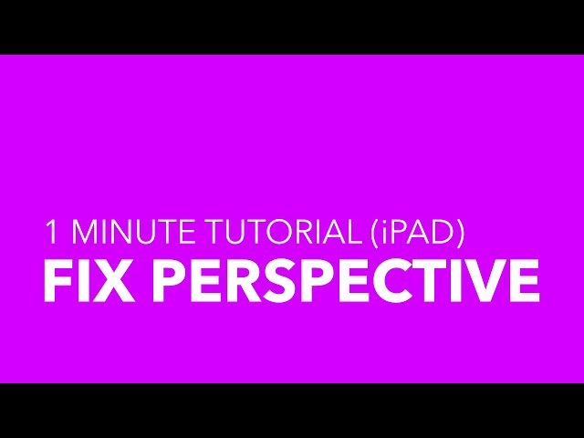 Perspective correction using Affinity Photo for iPad  | 1 minute | Tips and Tricks