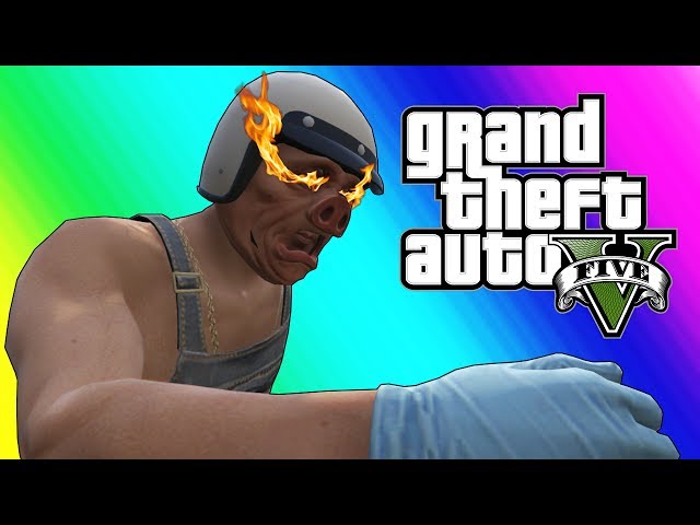 GTA 5 Online Funny Moments - Stopping the Train and WILDCAT SMASH!!
