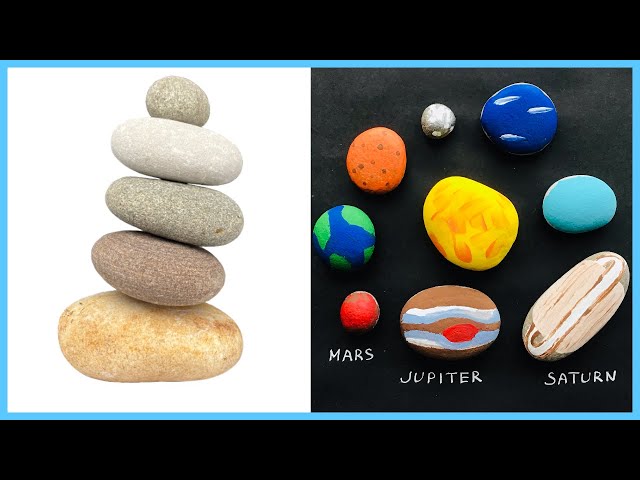 Solar System Rock Painting Craft | Planets Rock Painting | How to Paint Planets on Rocks for kids