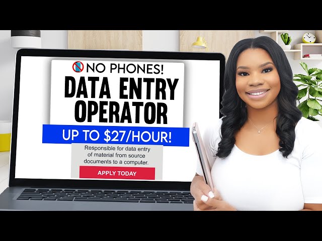Get Paid To Type - Up To $27 Per Hour Data Entry Job! No Phones & No Talking Required!