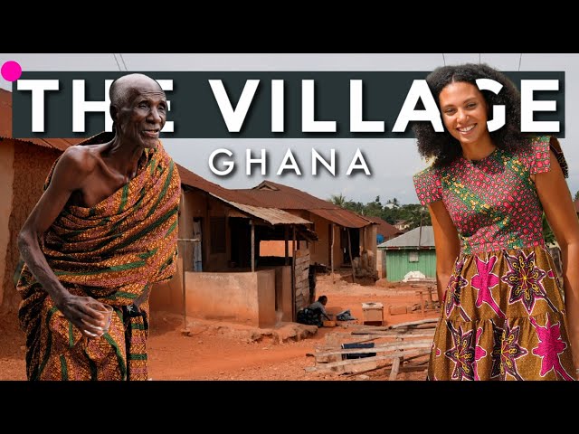 GOING TO MY DAD'S VILLAGE IN GHANA | ASHANTI REGION | traditional greetings, pouring libation