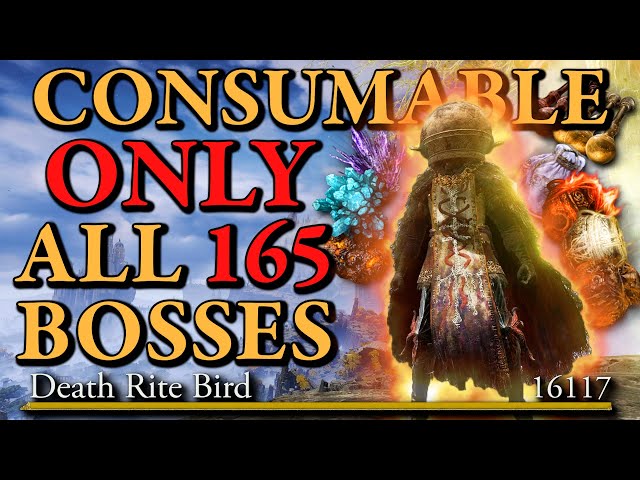 Elden Ring All (165) Bosses CONSUMABLE Only Challenge Run
