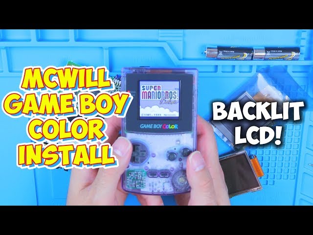 Game Boy Color Backlit LCD Installation - McWill Mod Your GameBoy!