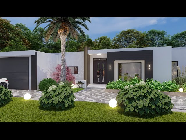 3 bedrooms house design/simple house design [19.40mx11.80m]model0166