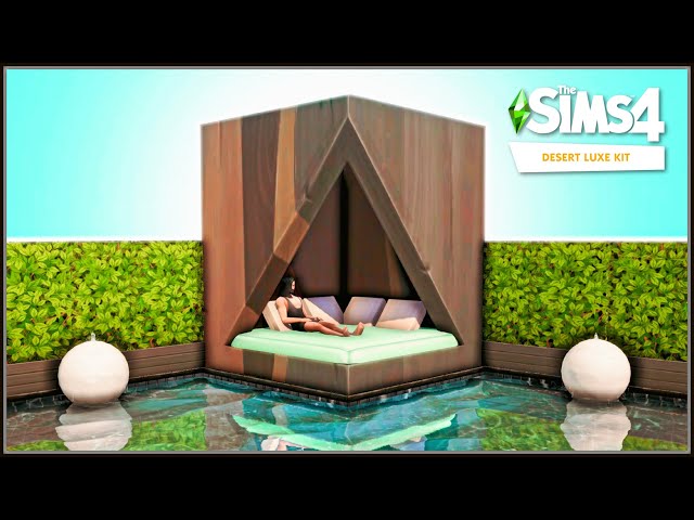 How to make a FUNCTIONAL day bed featuring Desert Luxe Kit! (No Mods - No CC) - The Sims 4 Tutorial