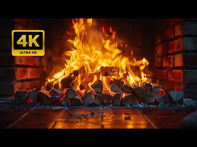 Ultimate Cozy Ambience: Crackling Fire Sounds 4K 🔥🔥 3 Hours of Relaxation and Sleep