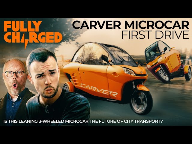 The future of city transport? A LEANING 3-wheeled microcar | Carver EV first drive