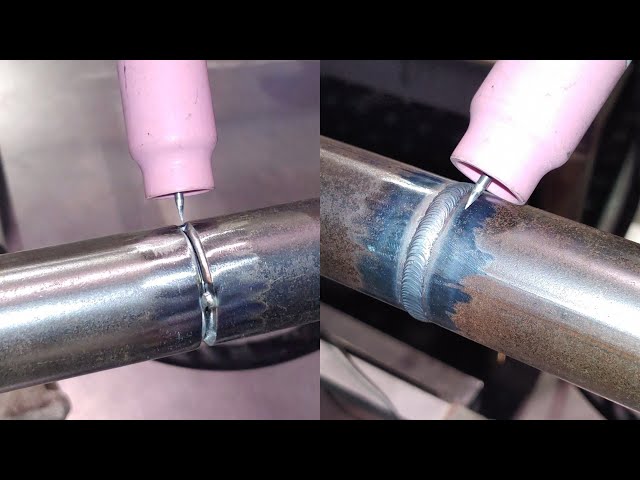 Refreshing idea to finish welding in just one step . TIG welding pipe