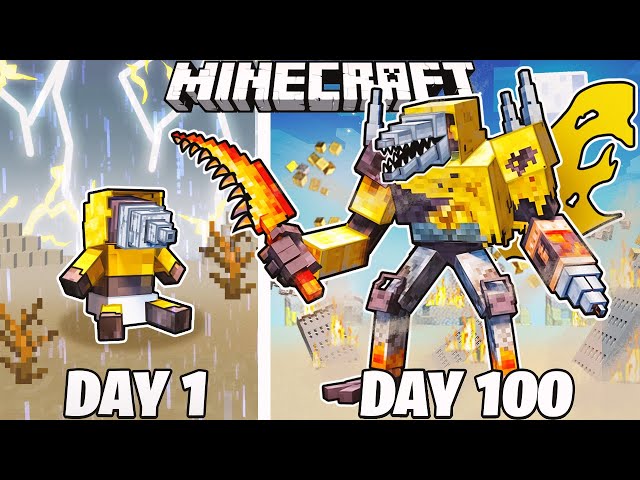 I Survived 100 Days as the LAST TITAN in Minecraft!