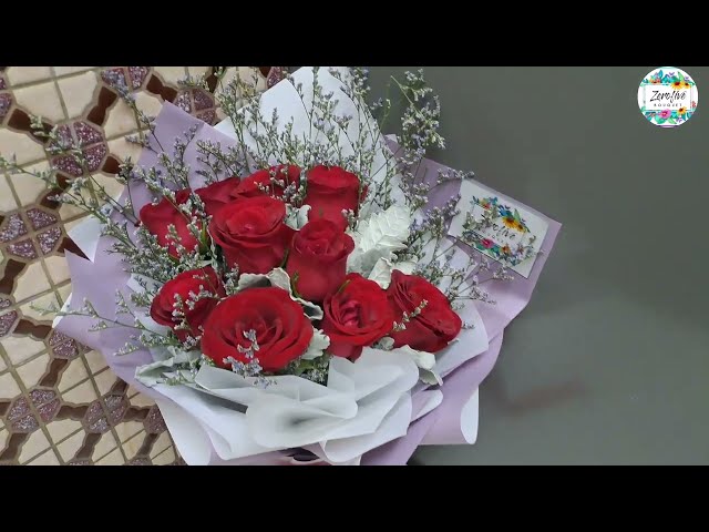 10 pcs rose wrapping tutorial