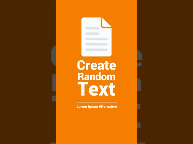 Lorem Ipsum Alternative: Create Random Text using MS Word
