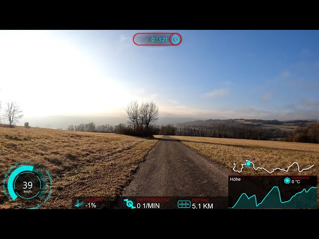 45 Minute Virtual Cycling Fat Burning Workout Garmin Speed Display 4K