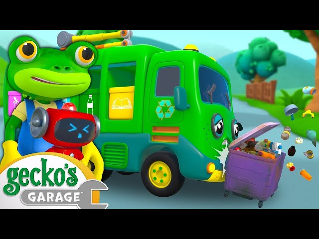 Recycling Day Repairs | Gecko's Garage | Cartoons For Kids | Toddler Fun Learning