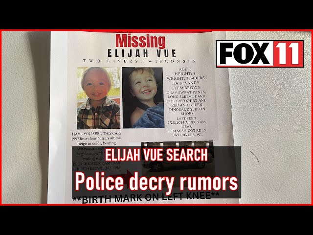 Elijah Vue search; police rebut social media rumors