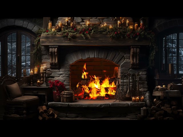 🔥 FIREPLACE ! Cozy Fireplace with Burning Logs and Crackling Fire Sounds