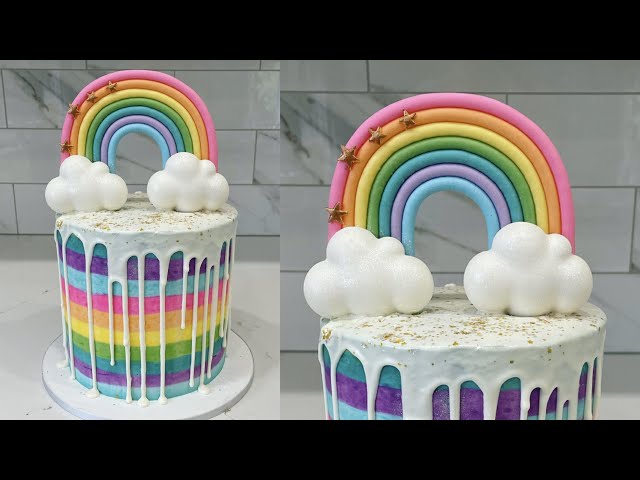 HOW to make a rainbow cake | Cake decorating tutorials | Sugarella Sweets