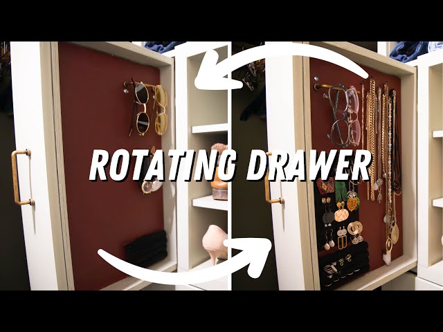 Creative Accessory Storage | DIY ROTATING DRAWER | Vertical Drawer Tutorial