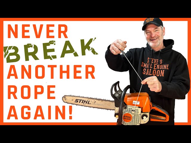 How To Install UNBREAKABLE Diamond Cord Starter Rope in Your Chainsaw!