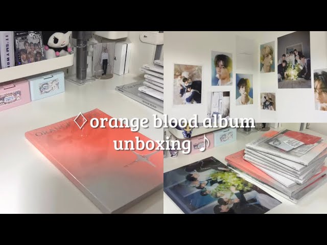 ♢enhypen orange blood albums unboxing (ksana,kalpa and engene set) lucky draw pcs🧷🧡