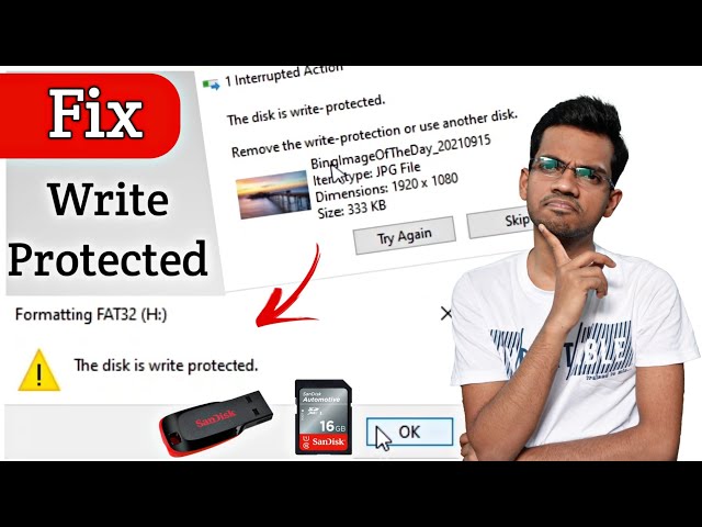 The disk is Write Protected....- FIX | HINDI