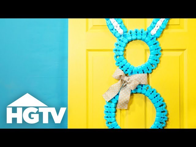 How to Make a Marshmallow Bunny Wreath | HGTV