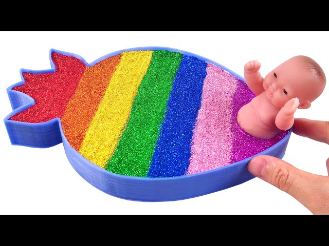 Satisfying Video l How to make Bathtubs into Mixing Slime Cutting ASMR l RainbowToyTocToc