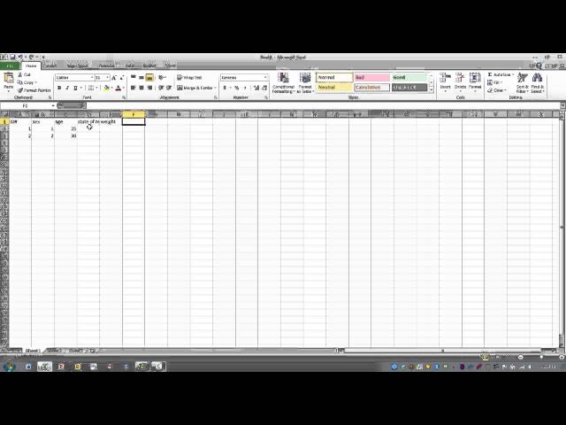How to Use Excel-Basic Data Entry