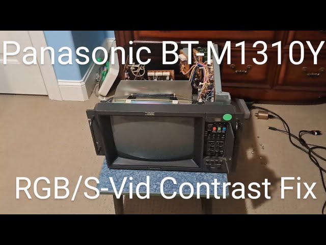 Panasonic BT-M1310Y CRT Video Monitor RGB/S-Video Contrast Fix, perhaps