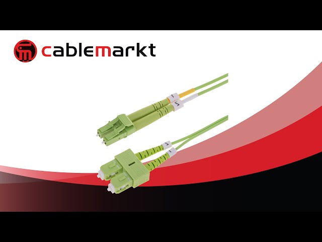 Duplex multimode fiber optic cable OM5 50µm/125µm LC/UPC-SC/UPC - distributed by HYDRABAZAAR ®