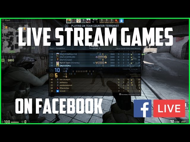 How To Live Stream CSGO and Other Games On Facebook  for Free!!