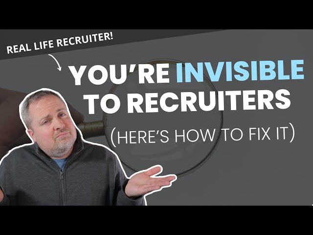 Why You Aren't Getting Job Interviews...And How To Fix It.